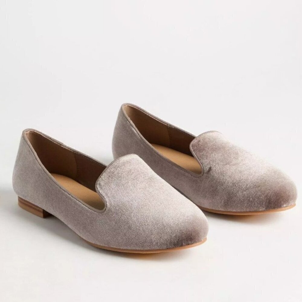 Torrid Velvet Loafer in Taupe